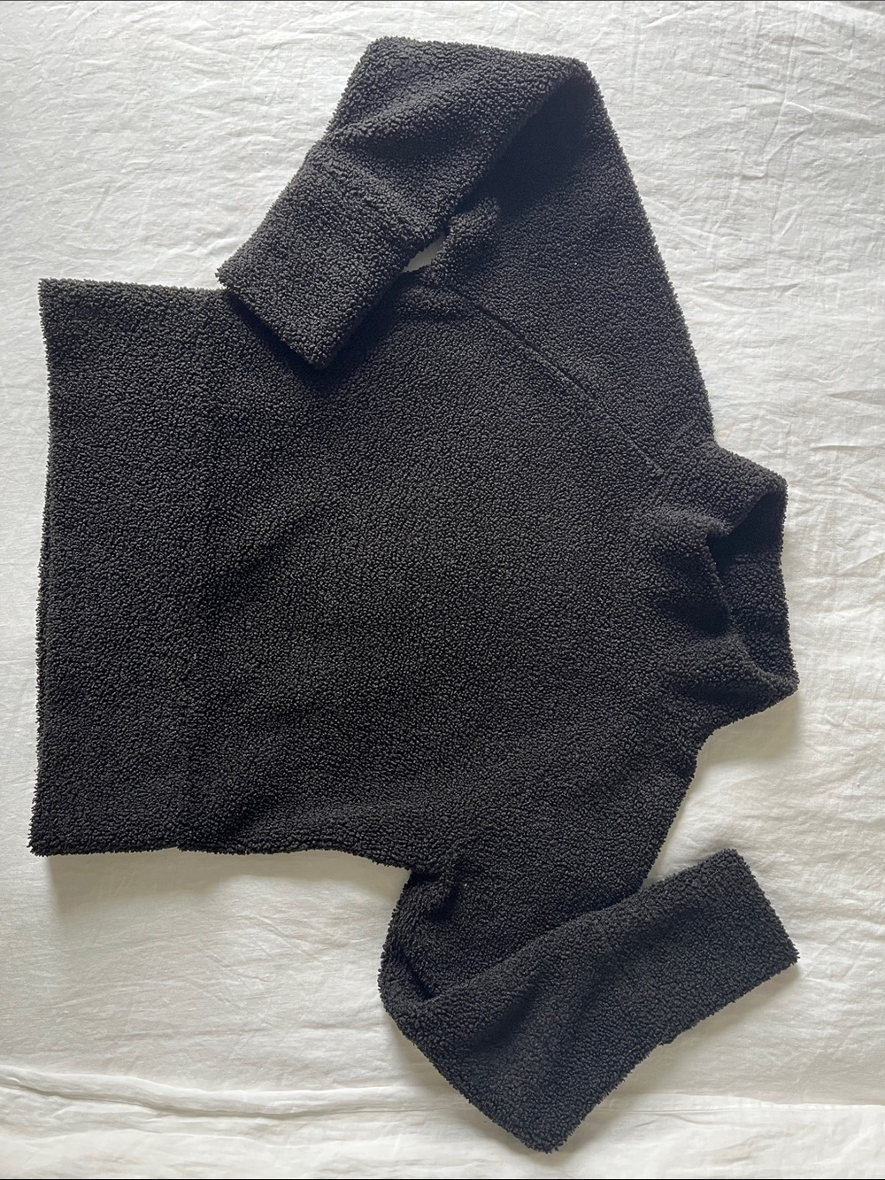 Cozy Black Sherpa Turtleneck Sweater